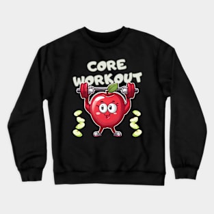 Cute, funny apple fitness Crewneck Sweatshirt